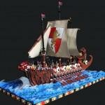 LEGO-галера в открытом море